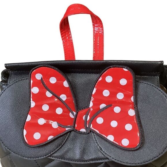 Dani by Danielle Nicole Disney Minnie Mouse Black Quilted Backpack - Picture 4 of 11